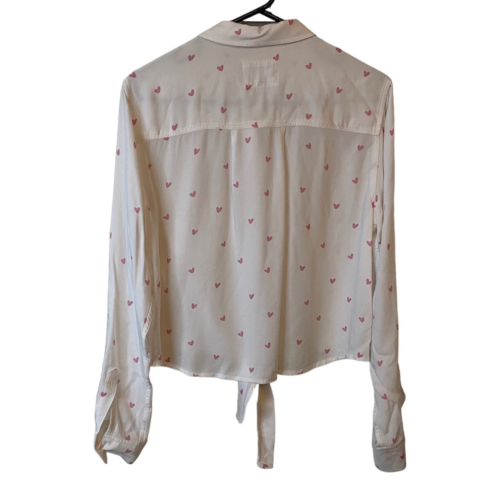 Rails Scribble Heart Button Down Shirt Tie Valent… - image 3